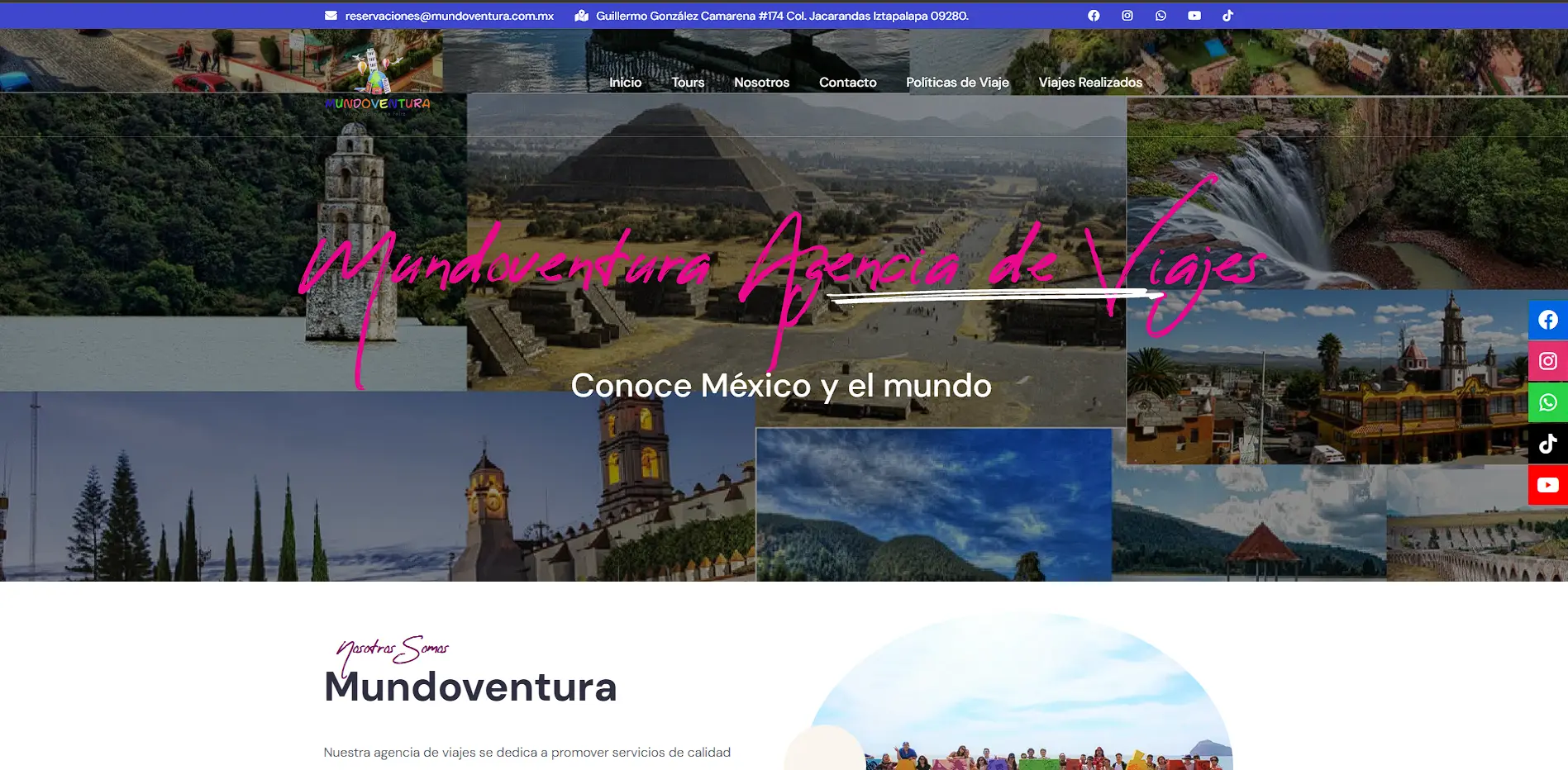 Captura principal del sitio Mundo Ventura.